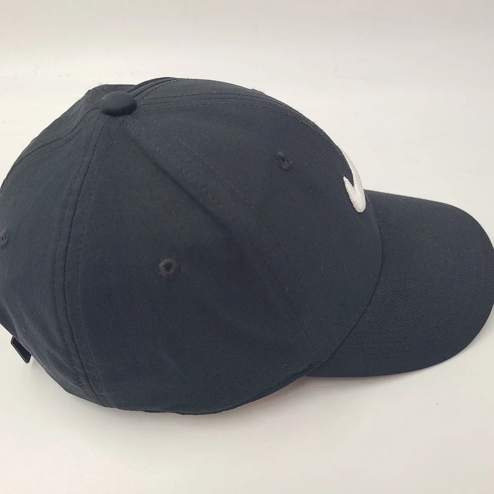 Nike Hat Adjustable Black White Transamerica Swoosh Logo Dri-Fit Club Cap Men